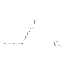 (Z)-N-methyl-N-(1-oxo-9-octadecenyl)glycine, compound with cyclohexylamine (1:1) structure