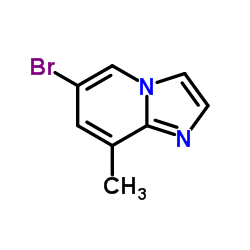 6-溴-8-甲基咪唑并[1,2-a]吡啶结构式