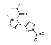 N,N,5-trimethyl-3-(5-nitrofuran-2-yl)-1,2-oxazole-4-carboxamide结构式