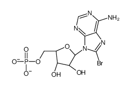 8-溴腺苷5'-单磷酸结构式
