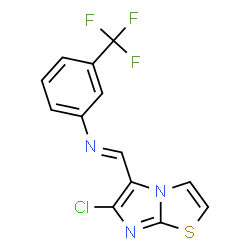 N-[(6-CHLOROIMIDAZO[2,1-B][1,3]THIAZOL-5-YL)METHYLENE]-3-(TRIFLUOROMETHYL)ANILINE Structure