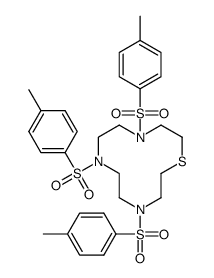 4,7,10-tris(p-tolylsulfonyl)-1-thia-4,7,10-triazacyclododecane Structure
