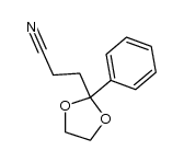 3-(2-phenyl-[1,3]dioxolan-2-yl)-propionitrile结构式