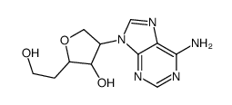 (2R,3R,4S)-4-(6-AMINO-9H-PURIN-9-YL)-2-(2-HYDROXYETHYL)-TETRAHYDROFURAN-3-OL structure