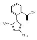 2-(5-amino-3-methyl-pyrazol-1-yl)-benzoic acid结构式