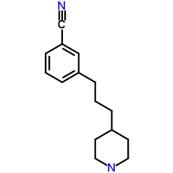 3-[3-(4-Piperidinyl)propyl]benzonitrile Structure