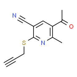 5-ACETYL-6-METHYL-2-(2-PROPYNYLSULFANYL)NICOTINONITRILE结构式