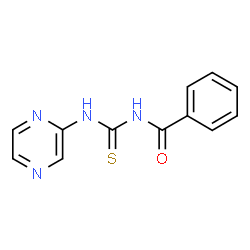 N-(吡嗪-2-基氨基甲硫杂酰)苯甲酰胺结构式
