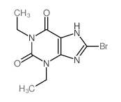 1H-Purine-2,6-dione,8-bromo-1,3-diethyl-3,9-dihydro- Structure