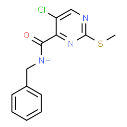 N-benzyl-5-chloro-2-(methylsulfanyl)pyrimidine-4-carboxamide结构式