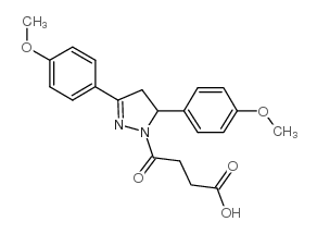 4-[3,5-BIS-(4-METHOXY-PHENYL)-4,5-DIHYDRO-PYRAZOL-1-YL]-4-OXO-BUTYRIC ACID结构式