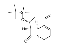 (6S,7S)-7-[(R)-1-(tert-Butyl-dimethyl-silanyloxy)-ethyl]-5-vinyl-1-aza-bicyclo[4.2.0]oct-4-en-8-one结构式
