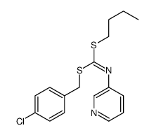 Butyl(4-chlorophenyl)methyl-3-pyridinylcarbonimidodithioate结构式