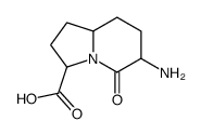 6-氨基八氢-5-氧代-3-吲哚嗪羧酸(9ci)结构式