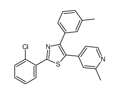 2-(2-chlorophenyl)-4-(3-methylphenyl)-5-(2-methylpyridin-4-yl)-1,3-thiazole Structure