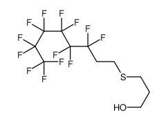 3-(3,3,4,4,5,5,6,6,7,7,8,8,8-tridecafluorooctylsulfanyl)propan-1-ol结构式