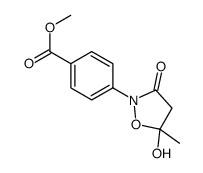 methyl 4-(5-hydroxy-5-methyl-3-oxo-1,2-oxazolidin-2-yl)benzoate结构式