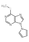 6-methylsulfanyl-9-pyrrol-1-yl-purine结构式