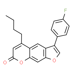 5-butyl-3-(4-fluorophenyl)furo[3,2-g]chromen-7-one结构式
