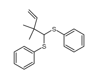 3,3-dimethyl-4,4-bis-phenylsulfanyl-but-1-ene结构式