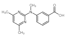 N-(4,6-二甲基嘧啶-2-基)-n-甲基-4-氨基-苯甲酸结构式