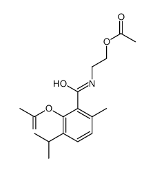 2-[(2-acetyloxy-6-methyl-3-propan-2-ylbenzoyl)amino]ethyl acetate结构式