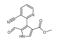 4-(3-cyano-pyridin-2-yl)-5-formyl-1H-pyrrole-3-carboxylic acid methyl ester Structure