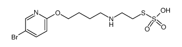Thiosulfuric acid S-{2-[4-(5-bromo-pyridin-2-yloxy)-butylamino]-ethyl} ester结构式