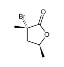 3-溴二氢-3,5-二甲基-顺式-2(3H)-呋喃酮结构式