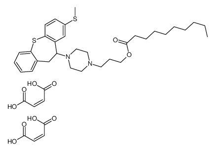 (E)-but-2-enedioic acid,3-[4-(3-methylsulfanyl-5,6-dihydrobenzo[b][1]benzothiepin-5-yl)piperazin-1-yl]propyl decanoate结构式