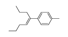 (E)-4-(4-methylphenyl)-4-octene结构式