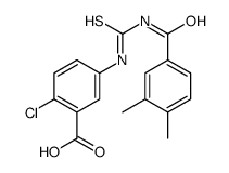 2-chloro-5-[(3,4-dimethylbenzoyl)carbamothioylamino]benzoic acid Structure