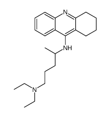 N1,N1-diethyl-N4-(1,2,3,4-tetrahydroacridin-9-yl)pentane-1,4-diamine结构式