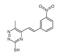 6-methyl-5-[2-(3-nitrophenyl)ethenyl]-2H-1,2,4-triazine-3-thione Structure