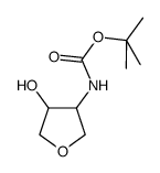 tert-Butyl (4-hydroxytetrahydrofuran-3-yl)carbamate structure