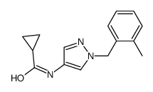 Cyclopropanecarboxamide, N-[1-[(2-methylphenyl)methyl]-1H-pyrazol-4-yl]- structure