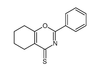 5,6,7,8-tetrahydro-2-phenyl-4H-1,3-benzoxazine-4-thione结构式