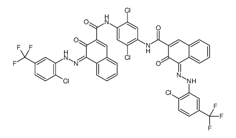 N,N'-(2,5-dichloro-1,4-phenylene)bis[4-[[2-chloro-5-(trifluoromethyl)phenyl]azo]-3-hydroxynaphthalene-2-carboxamide] structure