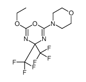 2-ethoxy-6-morpholin-4-yl-4,4-bis(trifluoromethyl)-1,3,5-oxadiazine Structure