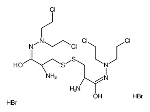 [(2R)-3-[[(2R)-2-azaniumyl-3-[2,2-bis(2-chloroethyl)hydrazinyl]-3-oxopropyl]disulfanyl]-1-[2,2-bis(2-chloroethyl)hydrazinyl]-1-oxopropan-2-yl]azanium,dibromide结构式