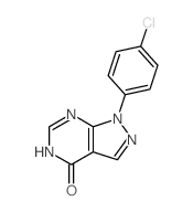 4H-Pyrazolo[3,4-d]pyrimidin-4-one,1-(4-chlorophenyl)-1,5-dihydro-结构式