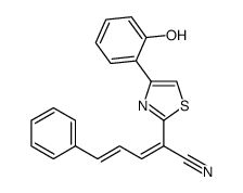 4-(2-Hydroxyphenyl)-alpha-(3-phenyl-2-propen-1-ylidene)-2-thiazolacetonitrile结构式