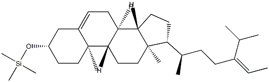 3β-(Trimethylsiloxy)stigmasta-5,24(28)-diene structure