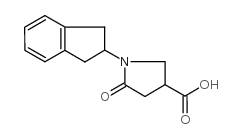 1-(2,3-二氢-1H-茚-2-基)-5-氧代-3-吡咯烷羧酸结构式