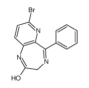 7-bromo-5-phenyl-1,3-dihydropyrido[3,2-e][1,4]diazepin-2-one结构式