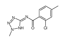 2-chloro-4-methyl-N-(2-methyltetrazol-5-yl)benzamide结构式