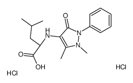 (2S)-2-[(1,5-dimethyl-3-oxo-2-phenylpyrazol-4-yl)amino]-4-methylpentanoic acid,dihydrochloride Structure