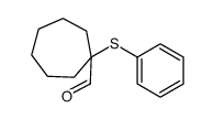 1-phenylsulfanylcycloheptane-1-carbaldehyde Structure
