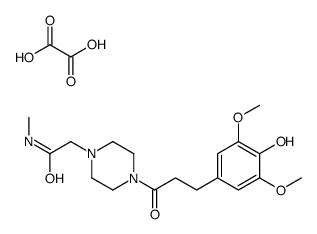 2-[4-[3-(4-hydroxy-3,5-dimethoxyphenyl)propanoyl]piperazin-1-yl]-N-methylacetamide,oxalic acid Structure