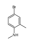 N-甲基-4-溴-2-甲基苯胺结构式